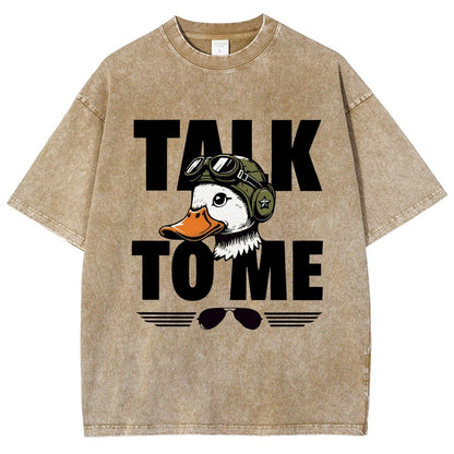Talk To Me. Vintage Distressed T-shirt