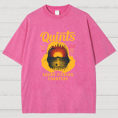 Captain's Shark Fishing Charters Vintage Distressed T-shirt