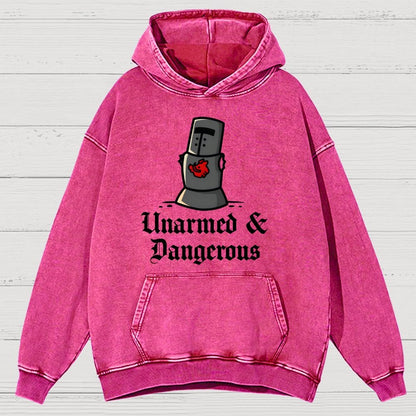 Unarmed And Dangerous Vintage Distressed Hoodie