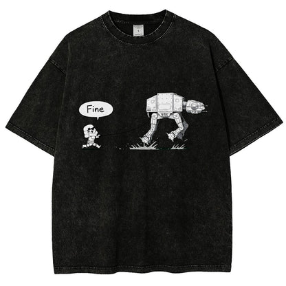 Empire Robot Dog - Space Battles Vintage Distressed T-shirt