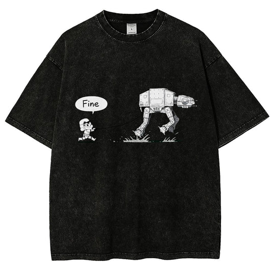 Empire Robot Dog - Space Battles Vintage Distressed T-shirt