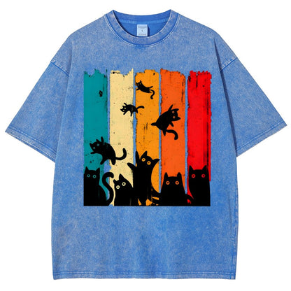 Retro Kitty Chaos Vintage Distressed T-shirt