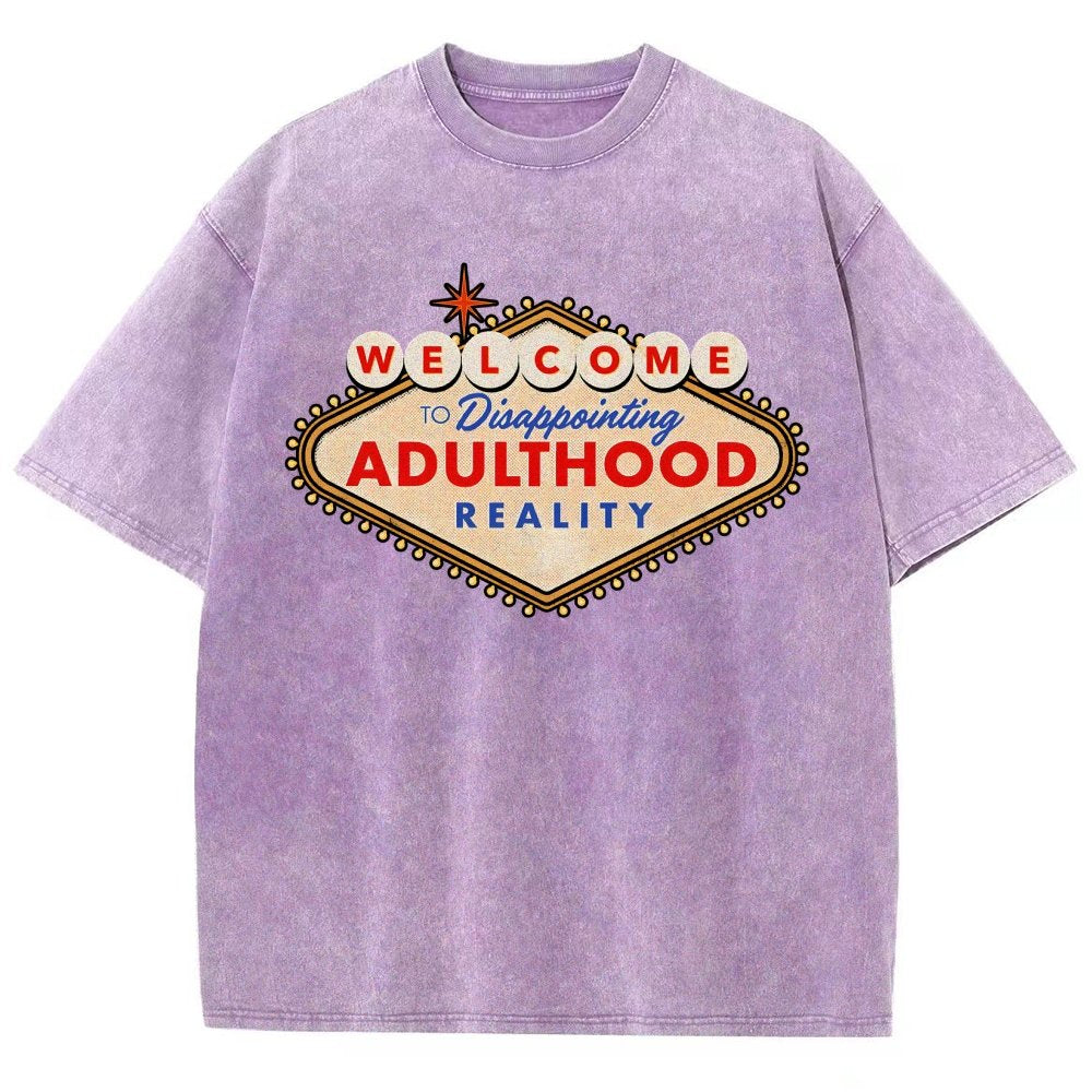 Welcome To Adulthood Vintage Distressed T-shirt