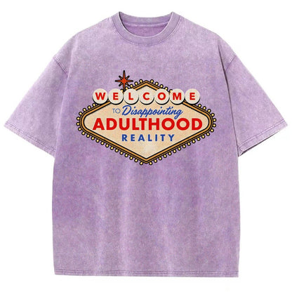 Welcome To Adulthood Vintage Distressed T-shirt