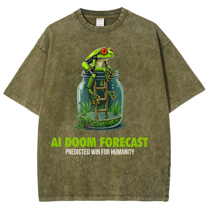 Doom Predicted Win for Humanity Vintage Distressed T-shirt
