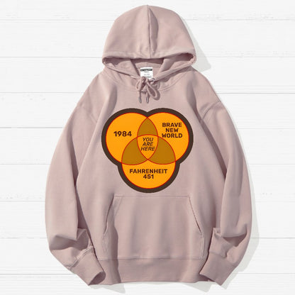 You Are Here Geek Cotton Hoodie