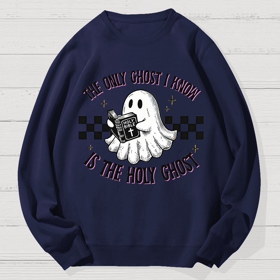 Holy Spirit Halloween Geek Cotton Sweatshirt