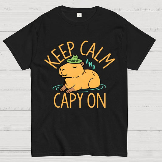 Keep Calm And Capy On Geek T-Shirt