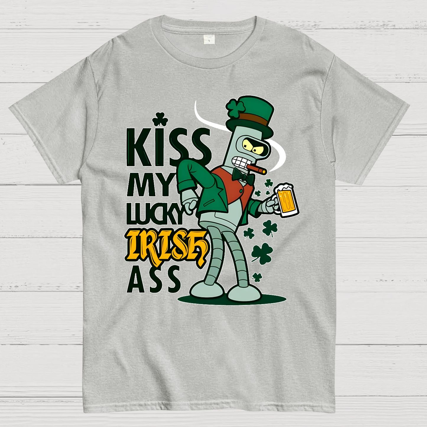 Kiss my Lucky Irish-St. Patrick's Day Geek T-Shirt