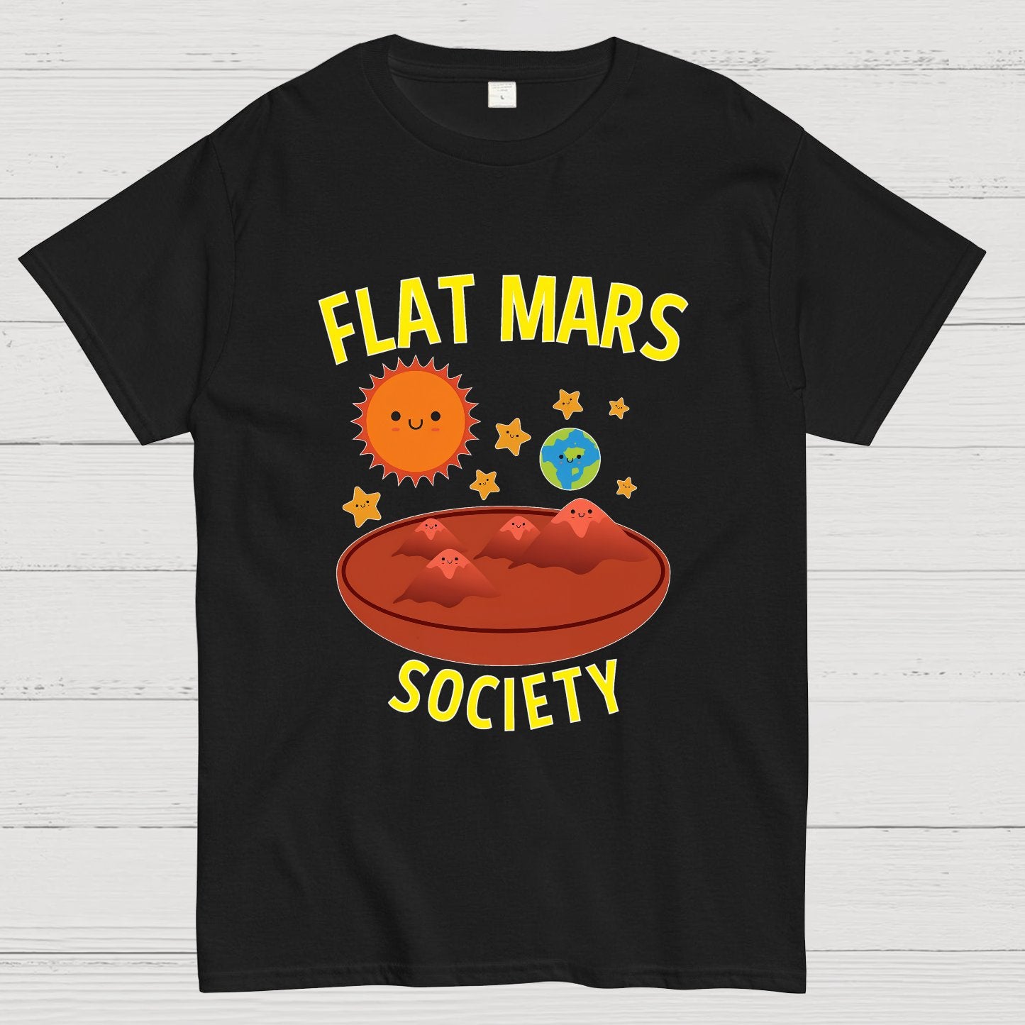 Flat Mars Society Nerdy T-Shirt