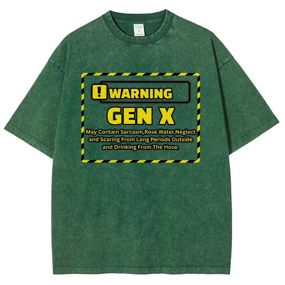 Warning Gen X - Funny Warning Design Vintage Distressed T-shirt