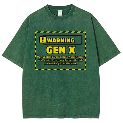 Warning Gen X - Funny Warning Design Vintage Distressed T-shirt