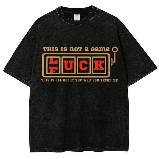THIS IS NOT a Game — F(L)UCK Vintage Distressed T-shirt