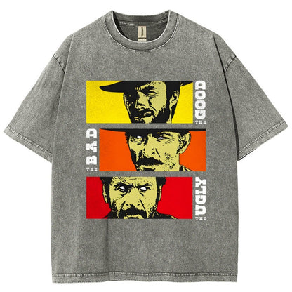The Good The Bad The Ugly Cat   Vintage Distressed T-shirt