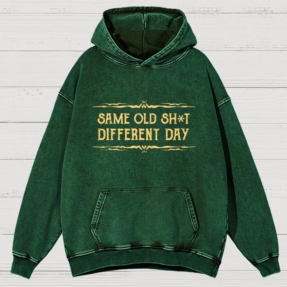 Same Old Stuff Different Day Vintage Distressed Hoodie