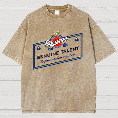 Sarcasm Genuine Talent Vintage Distressed T-shirt