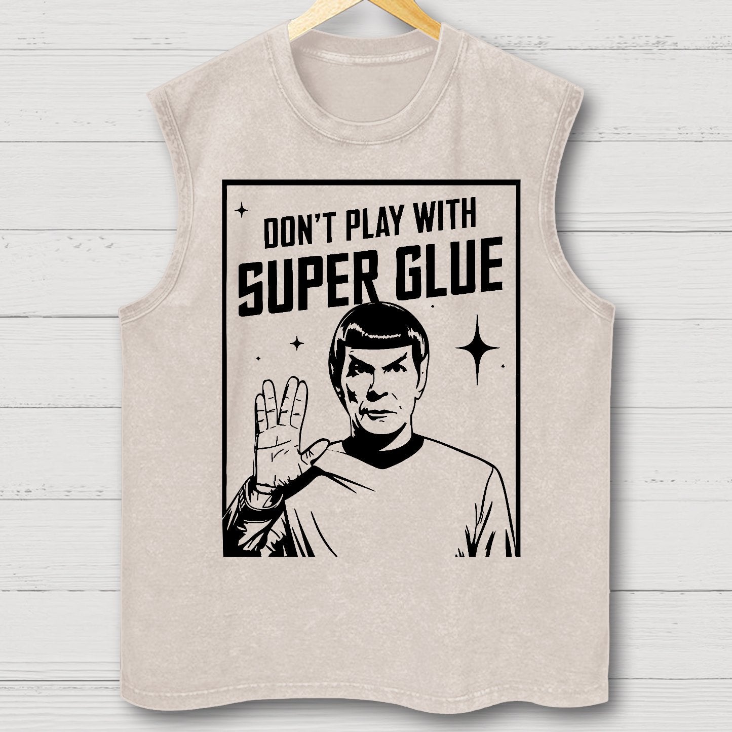 Don't Play With Superglue Vintage Distressed Washed Tank