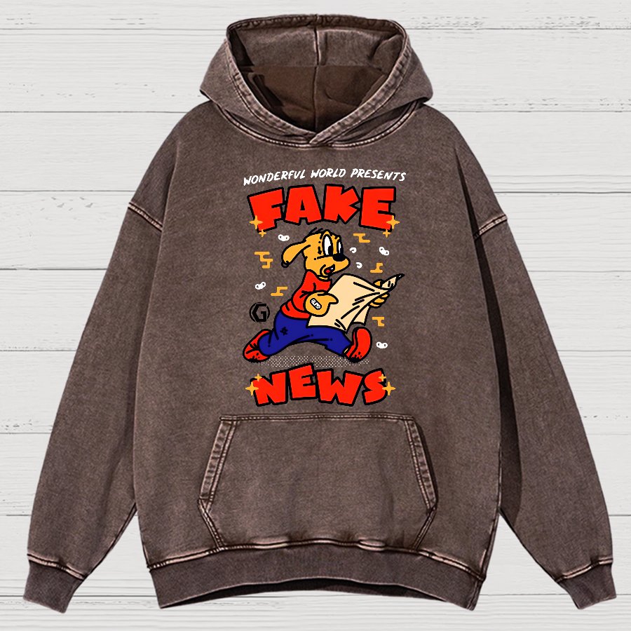 Fake News!Sarcasm Vintage Distressed Hoodie