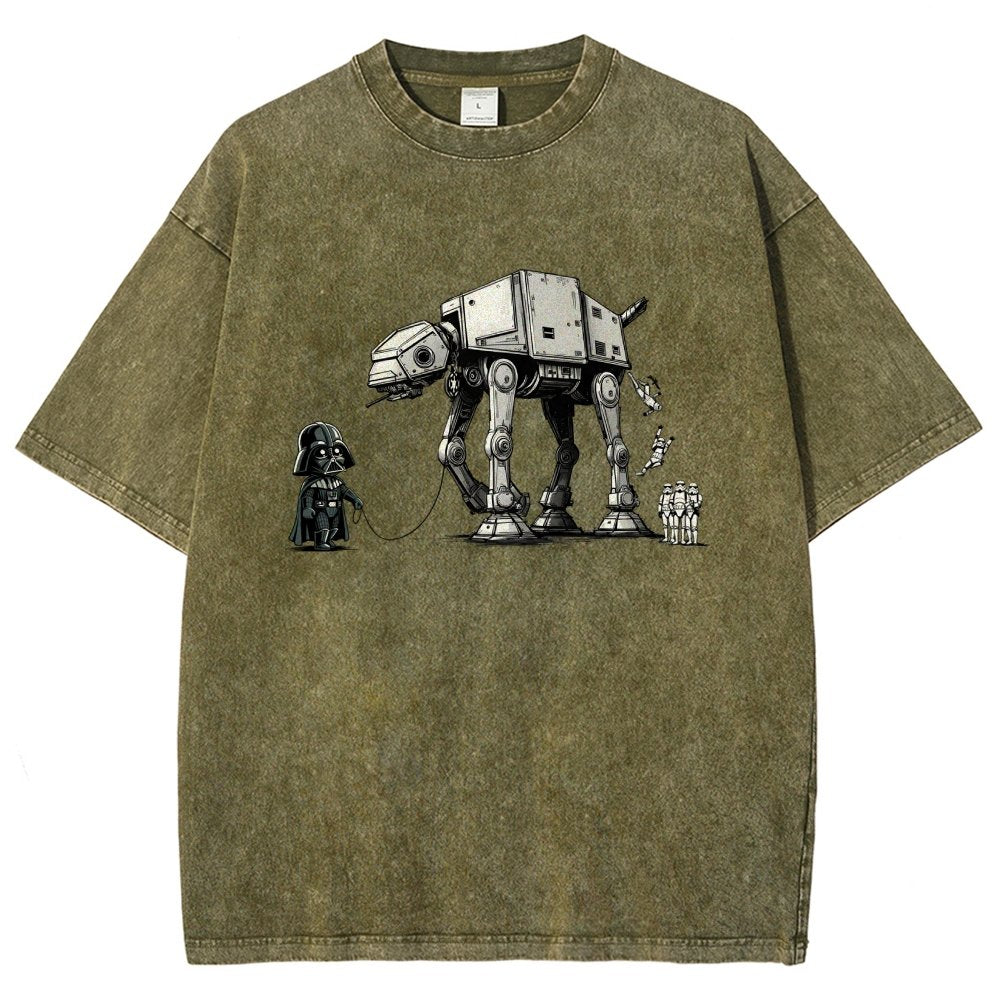 The villain and his adorable steel pet Vintage Distressed T-shirt