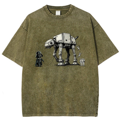 The villain and his adorable steel pet Vintage Distressed T-shirt