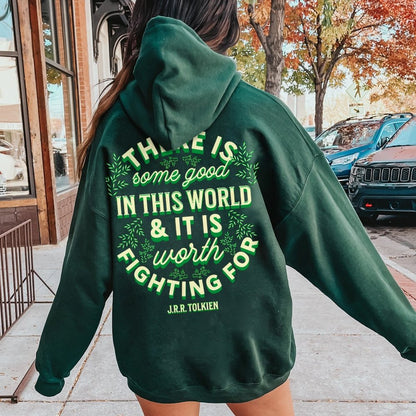 There is Some Good in This World Printed Back Unisex Cotton Hoodie