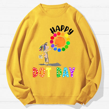 Happy International Dot Day Geek Cotton Sweatshirt