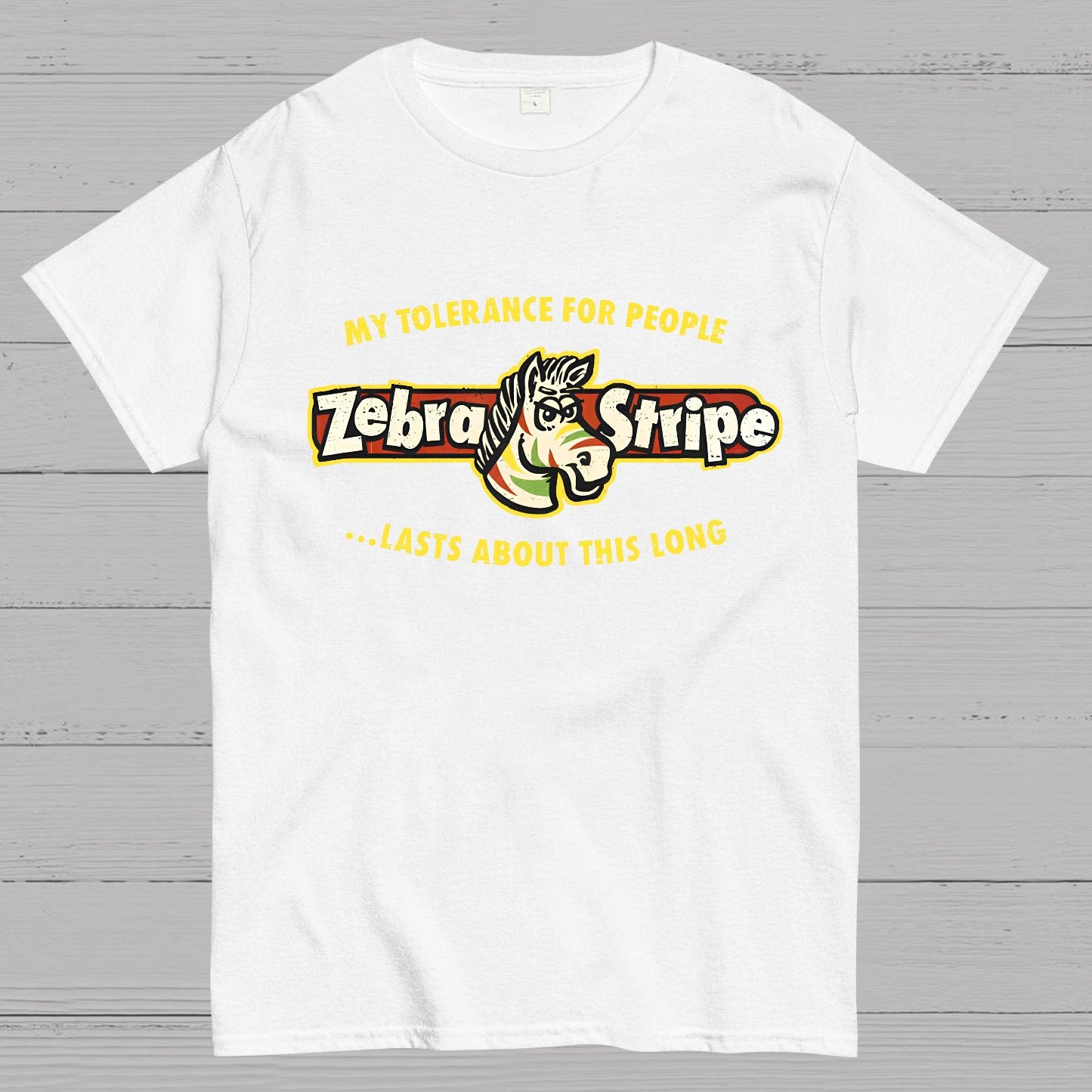 Zebra Fruit Stripe Gum Geeky T-Shirt