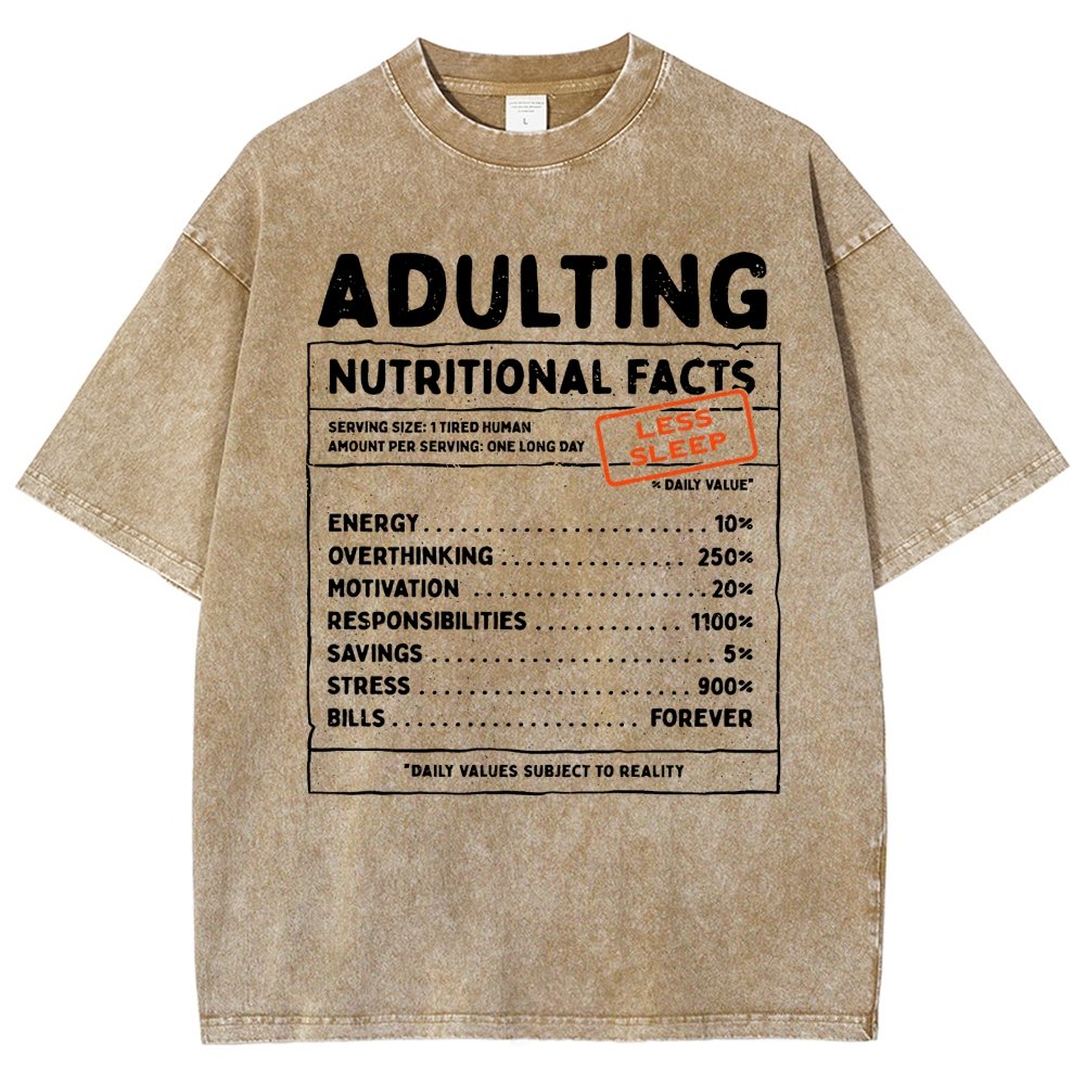 Adulting Facts Vintage Distressed T-shirt