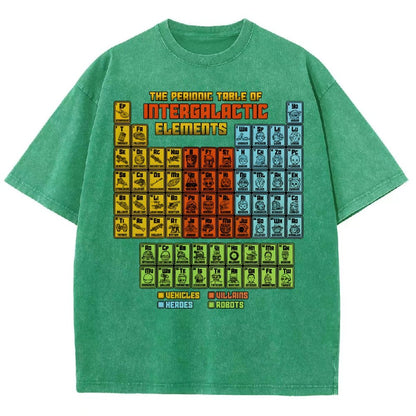 The Periodic Table of Intergalactic Elements Vintage Distressed T-shirt