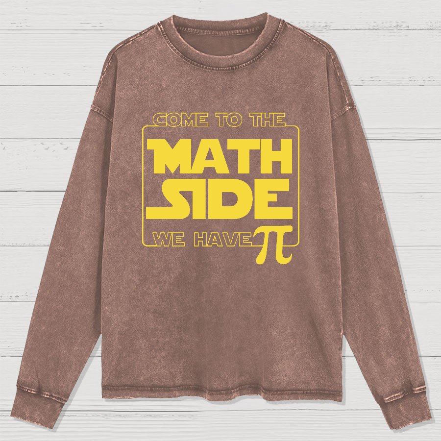 Maths Π Geek Washed Long Sleeve Tee