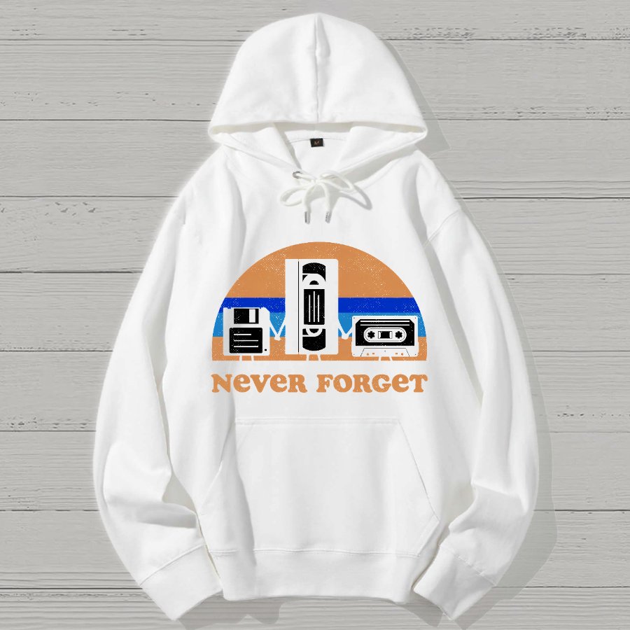 Never Forget Geek Cotton Hoodie