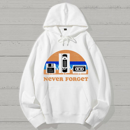 Never Forget Geek Cotton Hoodie