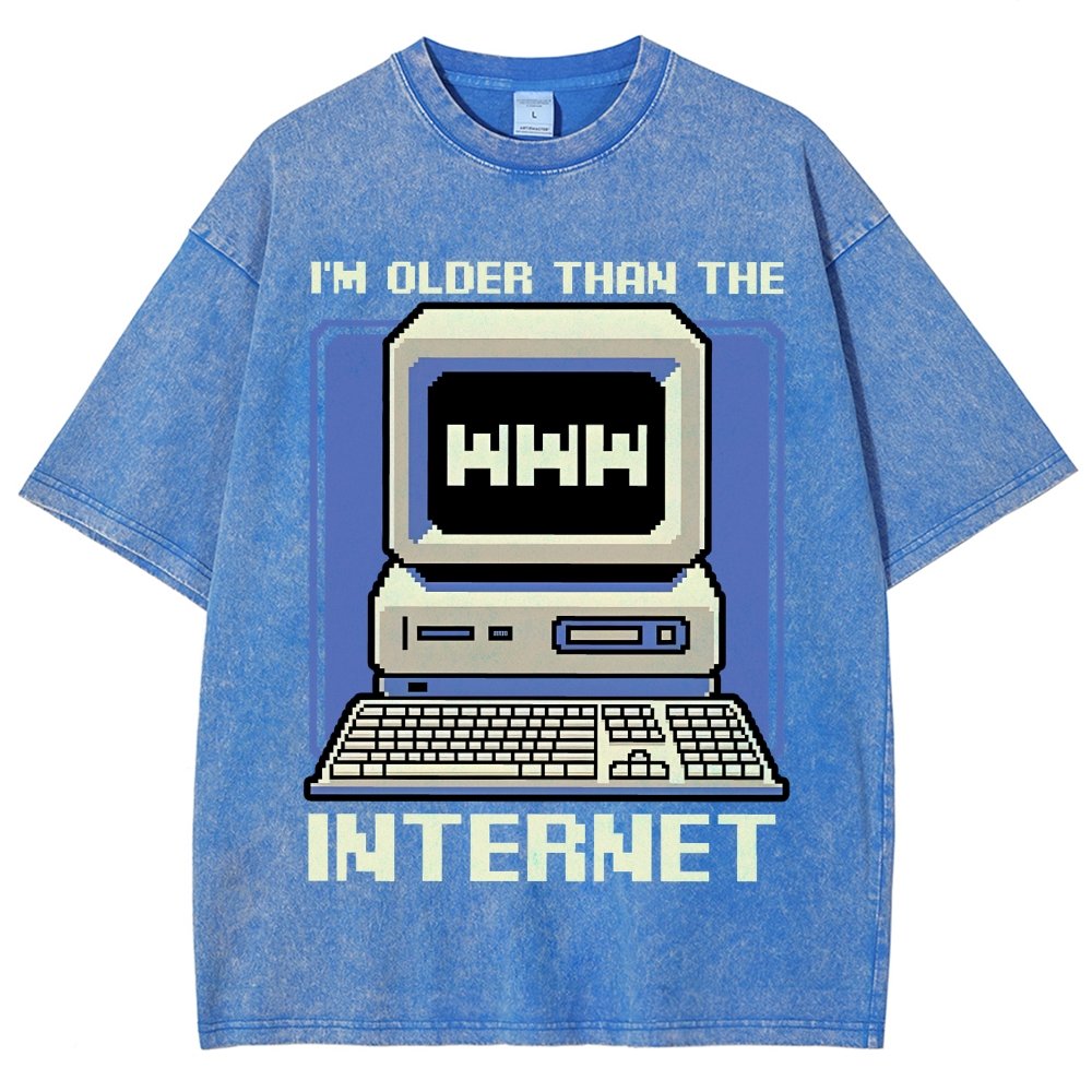 Older Than The Internet Vintage Distressed T-shirt