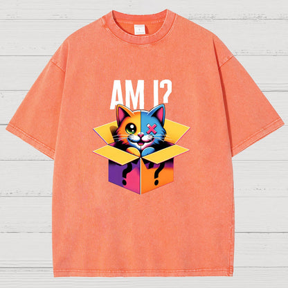 Schrodinger's Cat Shirt, Am I Vintage Distressed T-shirt