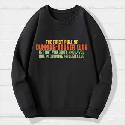 Dunning-Kruger Club Geek Cotton Sweatshirt