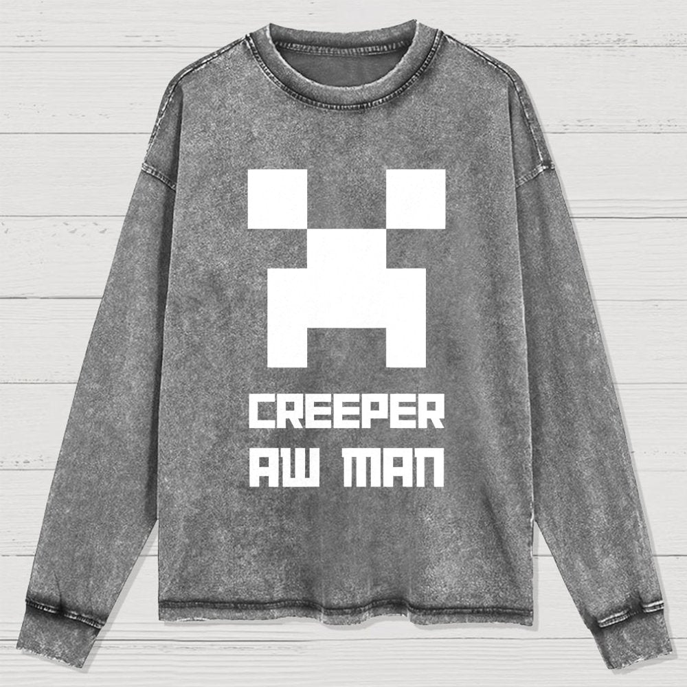 Creeper, Aw Man Washed Long Sleeve Tee