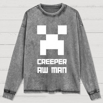 Creeper, Aw Man Washed Long Sleeve Tee