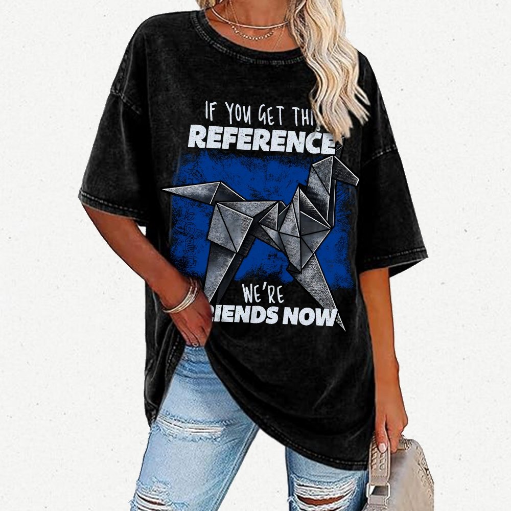 Origami Dreams Vintage Distressed T-shirt