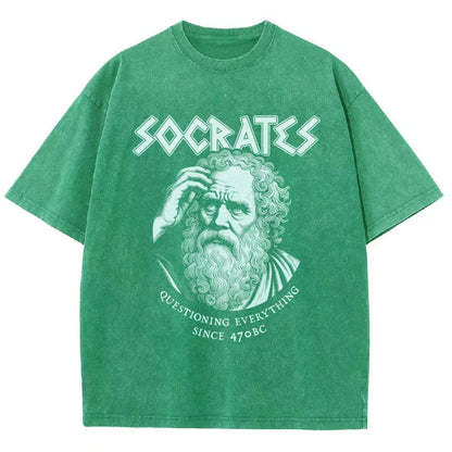 Socrates Questioning Everything Vintage Distressed T-shirt