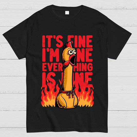 Chicken Fine Burn Geek T-Shirt