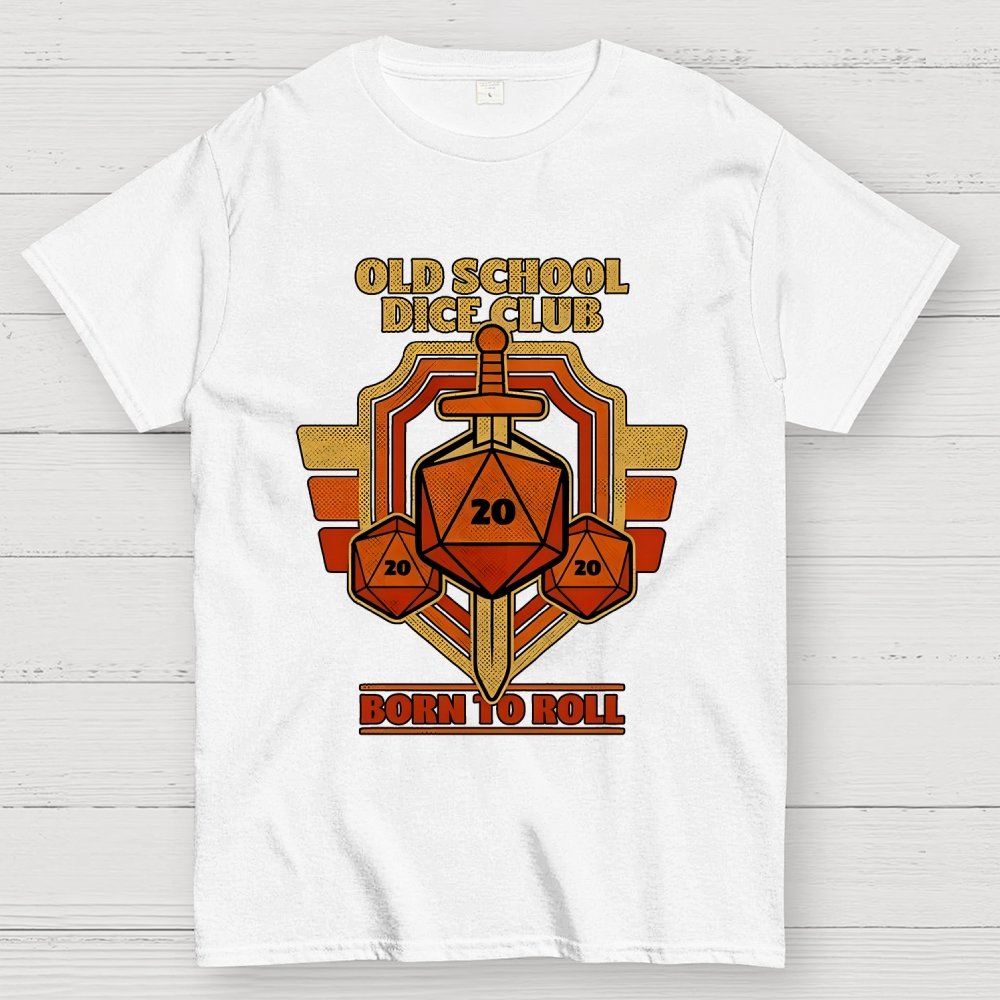 RPG Vintage Sword Shield Geek T-Shirt