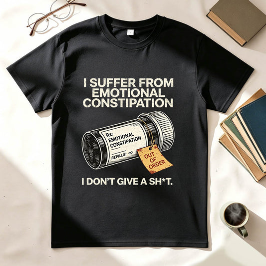 I Suffer From Emotional Constipation T-Shirt – Funny Sarcastic Gift
