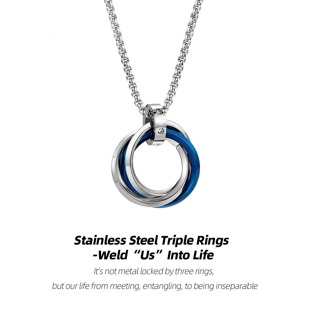 Stainless Steel Unity - Rings Necklace | Weld “Us” Into Life