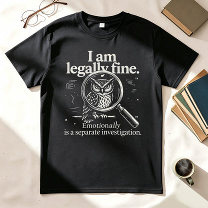 I Am Legally Fine Funny Dark Humor T-Shirt