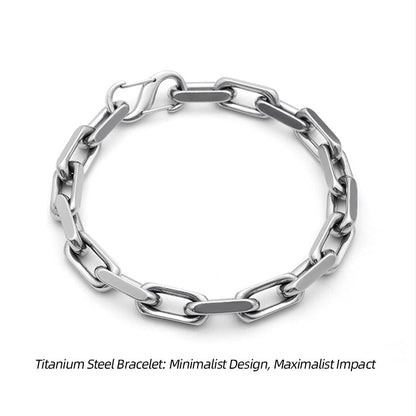 S-Clasp Square Titanium Steel Bracelet – Sleek Simplicity, Crafted to Last