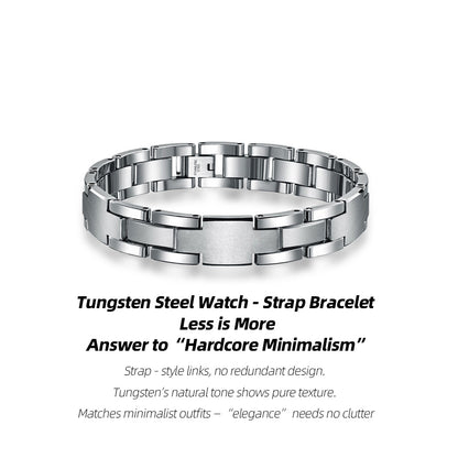 Tungsten Steel Watch - Strap Bracelet | Less is More, Answer to “Hardcore Minimalism”