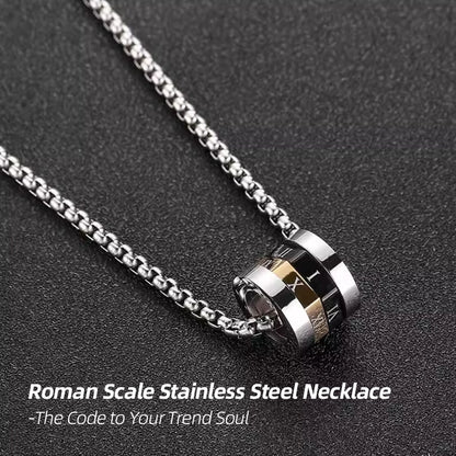 Roman Scale Stainless Steel Necklace: The Code to Your Trend Soul