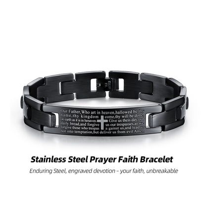 Stainless Steel Prayer Faith Bracelet – your faith, unbreakable