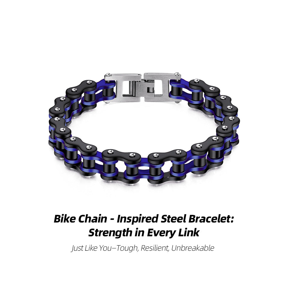 Bike Chain - Inspired Stainless Steel Bracelet:Strength in Every Link
