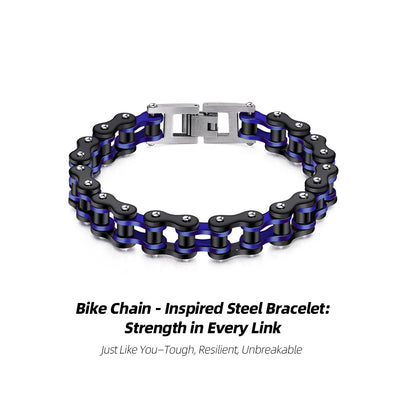 Bike Chain - Inspired Stainless Steel Bracelet:Strength in Every Link